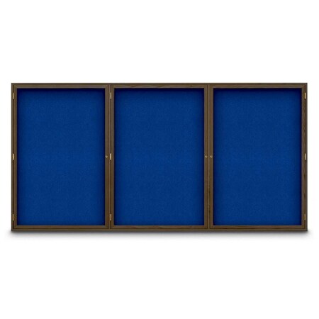United Visual Products Sliding Door Indoor Enclosed Corkboard, 7 UV9028ACSH-WHITE-CINNABA